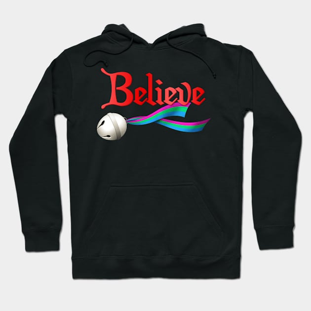 Believe Polysexual Pride Jingle Bell Hoodie by wheedesign